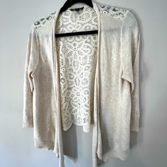Ladies knit & lace cardigan - Picture 1 of 3